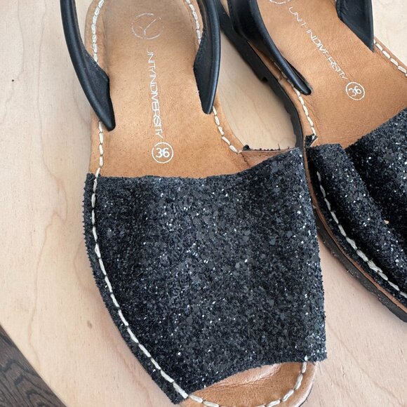 Sparkle Navy blue Comfy Sandals Size 36 - Picture 5 of 5